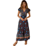 Women's Holiday Print Sexy Long Dress