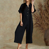 Pure Cotton Loose Jumpsuit