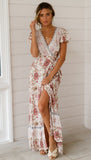 Women's Holiday Print Sexy Long Dress