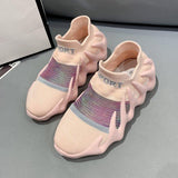 women's coconut breathable mesh flying woven shoes