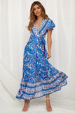 Women's Holiday Print Sexy Long Dress