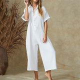 Pure Cotton Loose Jumpsuit