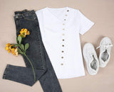 Simple Short Sleeve Plain Top