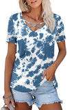 Signature Cross-Cover Strap Print V-Neck Top