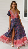 Women's Holiday Print Sexy Long Dress