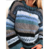 Rainbow Casual Warm Sweater Women