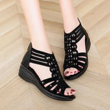 Stylish Rhinestones Platform Sandals