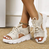 Thick Bottom Flying Woven Casual Women's Sandals