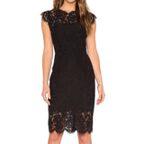 Solid Color Lace Slim Fit Hip Sexy Dress