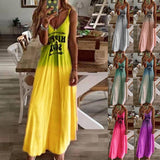 Slim Slim Letter Print Long Dress