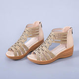 Stylish Rhinestones Platform Sandals