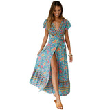 Women's Holiday Print Sexy Long Dress