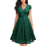 Vintage lace V-neck dress