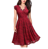 Vintage lace V-neck dress