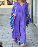 Purple Loose Maxi Dress