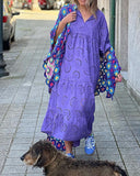 Purple Loose Maxi Dress