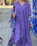 Purple Loose Maxi Dress