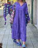 Purple Loose Maxi Dress