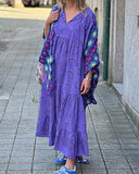 Purple Loose Maxi Dress