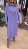 Pure Color Long Sleeve Sweater Dress