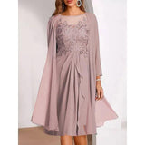 Pure Color Chiffon Party Dress